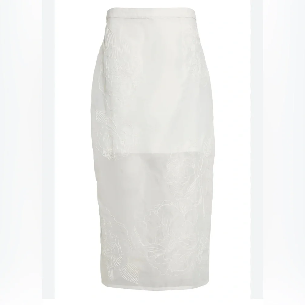 Cinq à Sept Etta Floral
Embroidered Maxi Skirt in Ivory size 4 women - Picture 4 of 11